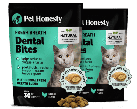 Dual-Texture Dental Bites for Cats 2-Pack (Chicken Flavor)