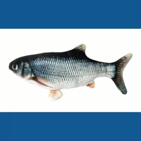 Cat Toys Catnip Automatic Flip Fish Dolls, Cat Toys, Applicable to All Kinds of Cats, USB Electric Mobile Pet Toys, Electric Puppet Fish, Suitable for Cats