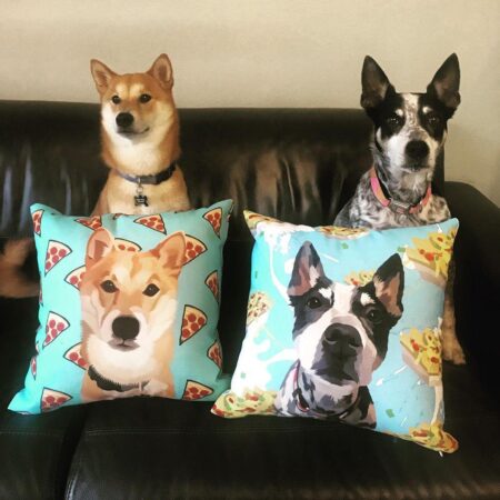 Custom Pet Couch Pillow with Cover